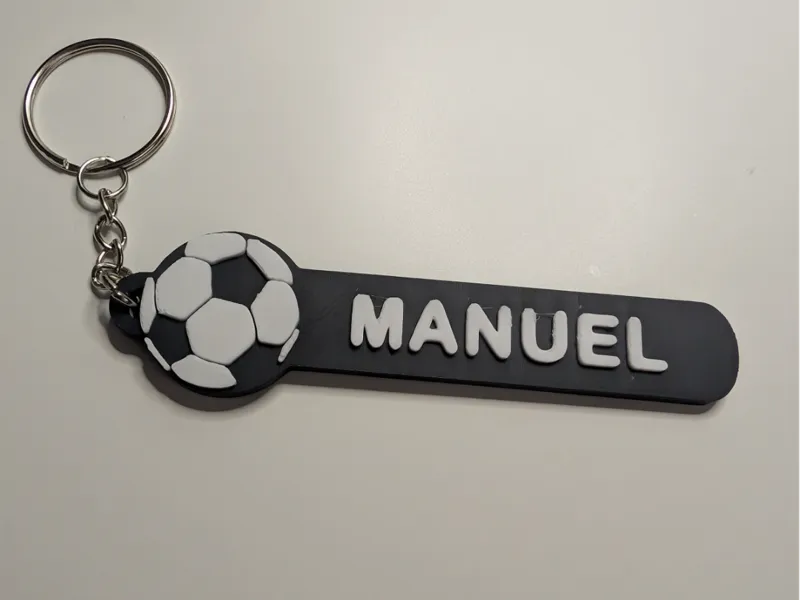 Personalised Football / Soccer Name Keychain