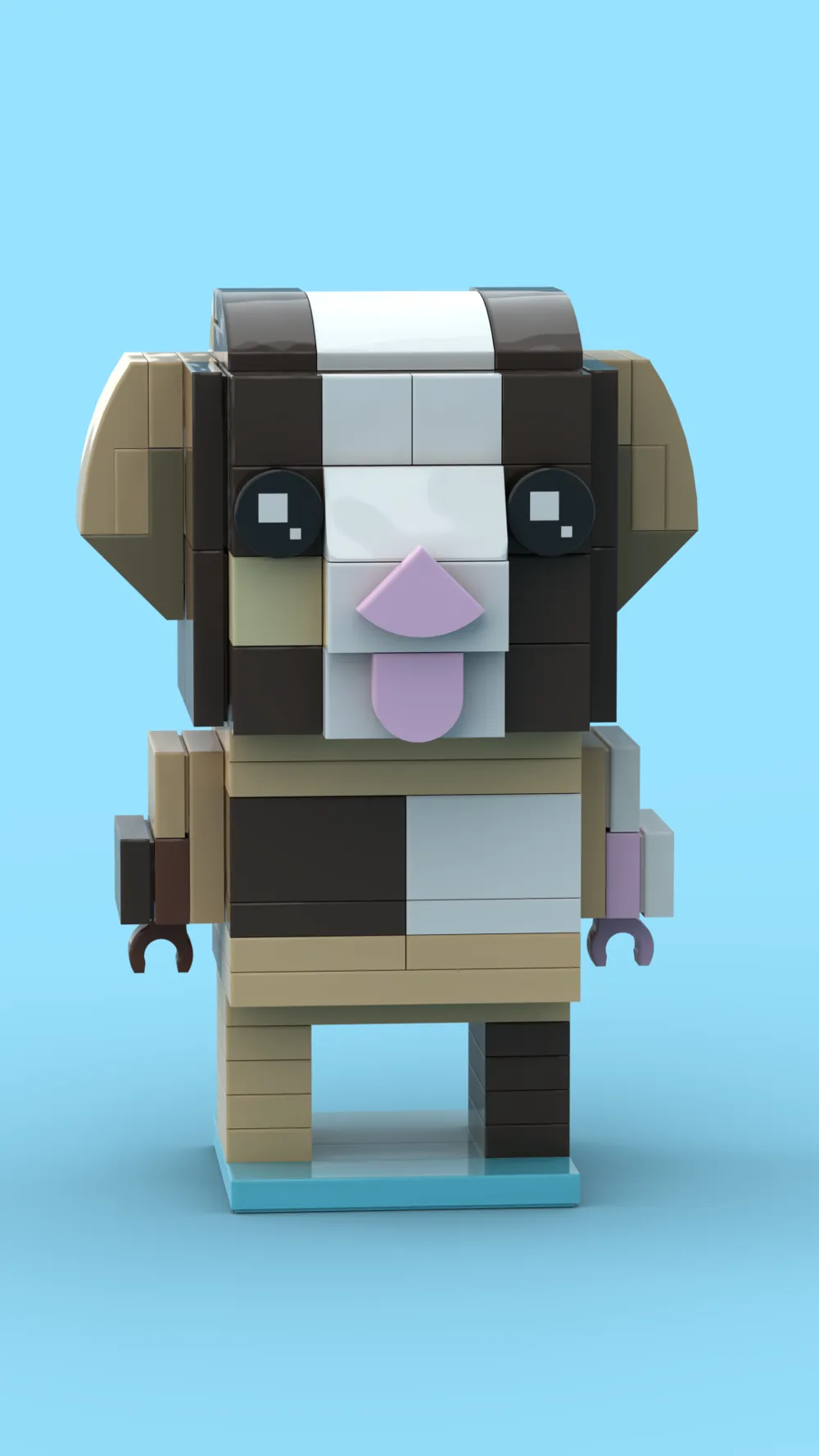 LEGOs Guinea Pig Brickheadz ( Colored Version 2) by Guinea Pig 3d Print