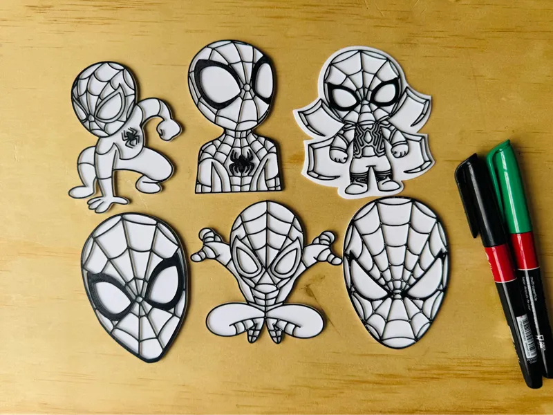 pack de manualidades para colorear spiderman