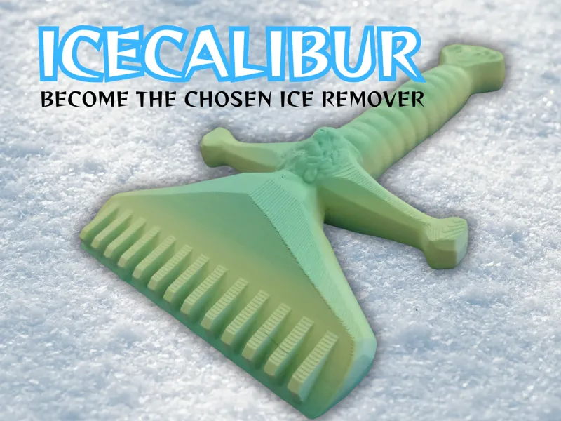 Icecalibur - Sword handled ice windshield scraper