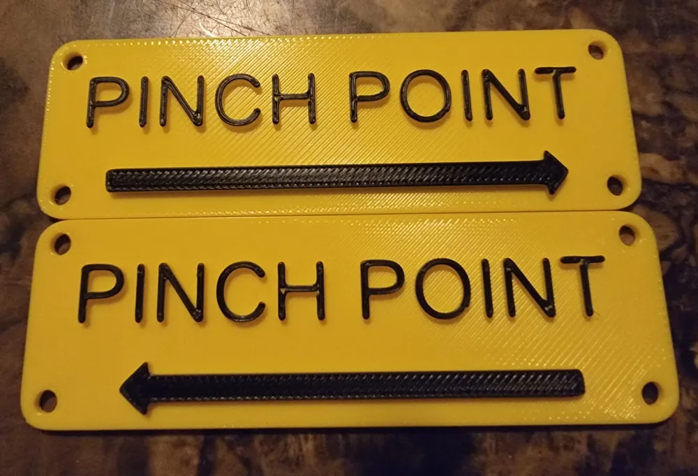 Process Opening Point Tags Machine Pinch Point Tags (Pointing Left & Right) - Free 3D Print Model ...