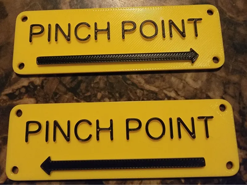Machine Pinch Point Tags (Pointing Left & Right)