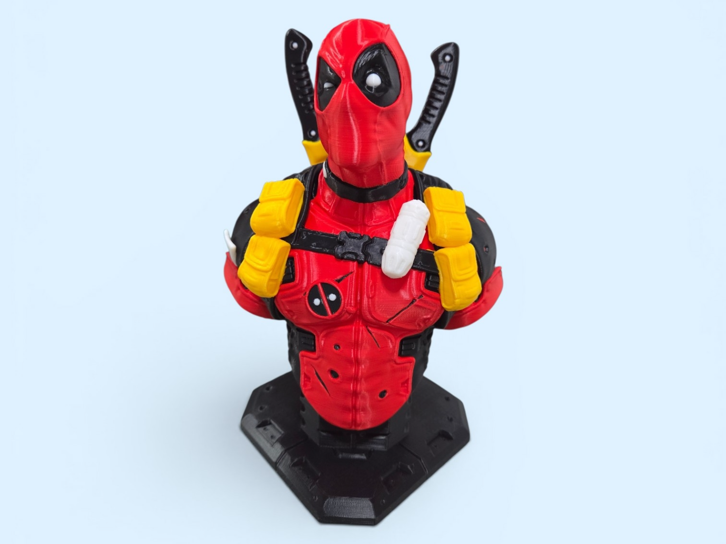 Deadpool bust - 4 and 5 color multicolor remix