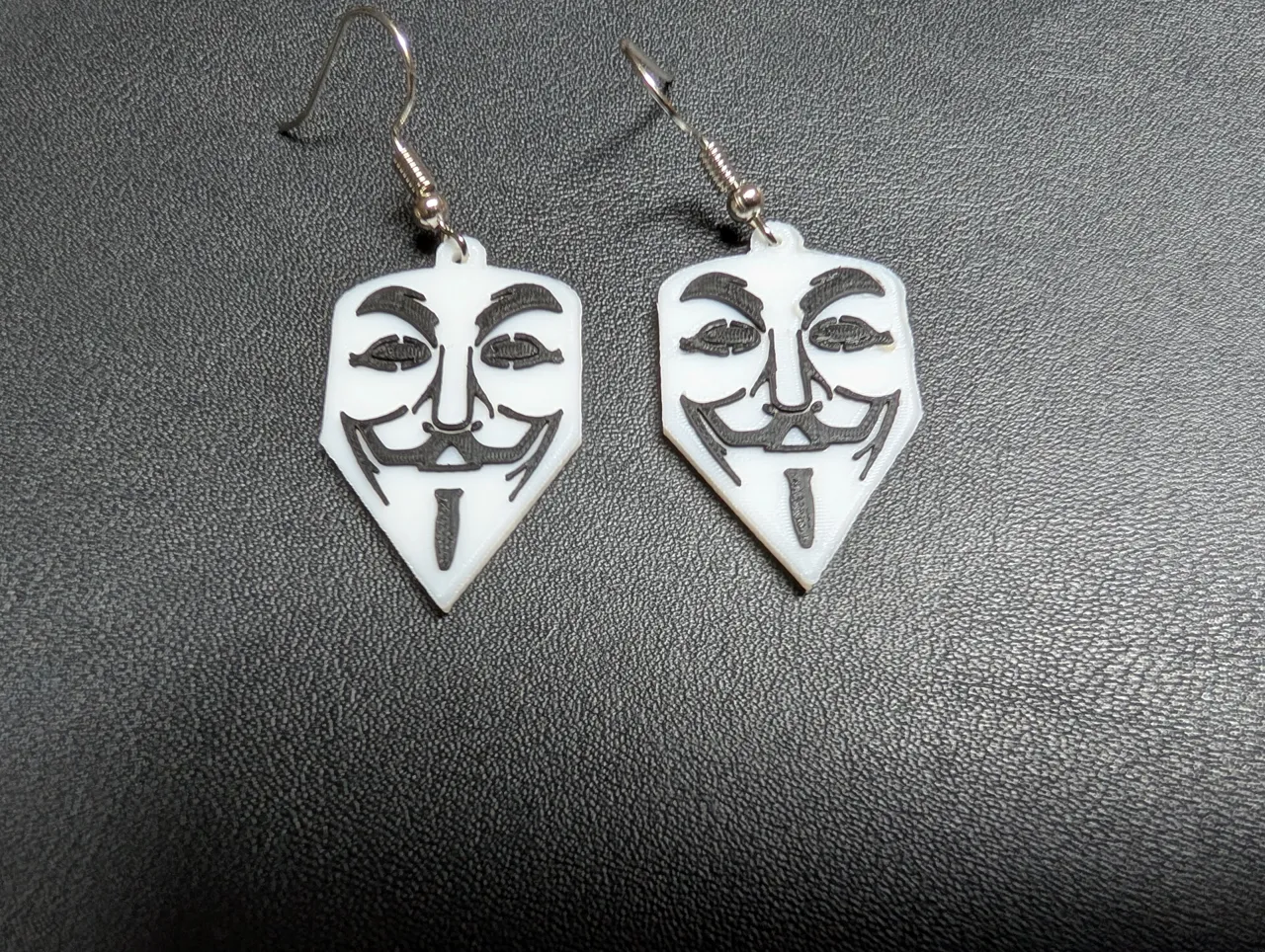 Guy Fawkes Mask Earrings | Inspired by Anonymous view 2