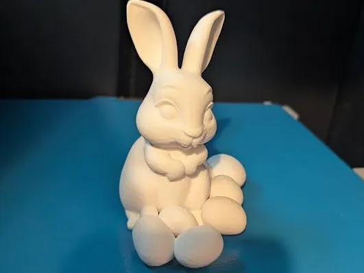Easter Bunny with colorable eggs