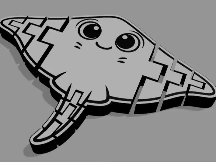 Cute Flexi Stingray – 3D Printable Toy
