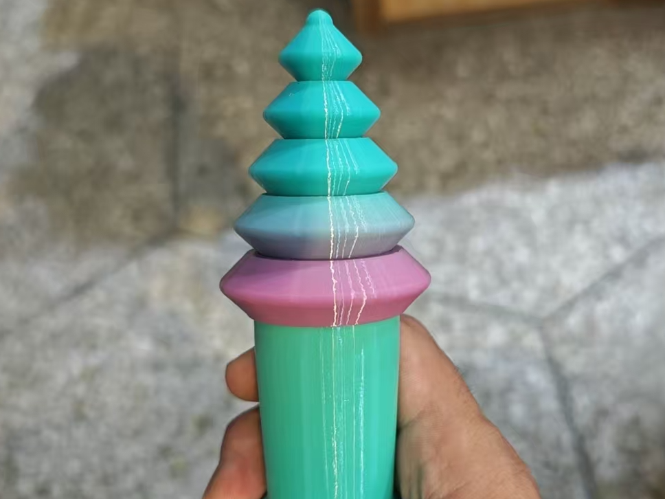 Miniatura 1 do modelo 3D 青云伸缩剑宝塔形状（祝你步步高升，平步青云）