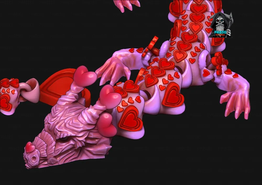 Articulated Flexi Dragon Hearts - Free 3D Print Model - MakerWorld