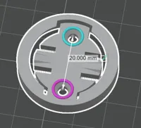 20mm hole distance, 0.2mm layer, 6 walls, 25% infill