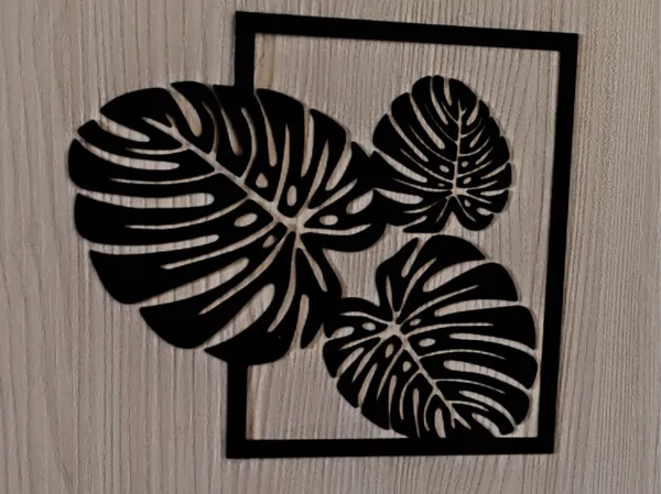 Tableau mural feuilles de monstera