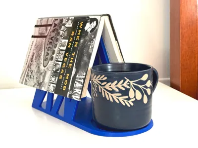 Bedside Book Stand with a cup holder