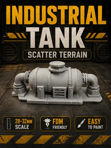 Escenografía en miniatura: Industrial Tank – Sci-Fi Scatter Terrain für 28–32 — vista de referencia 2