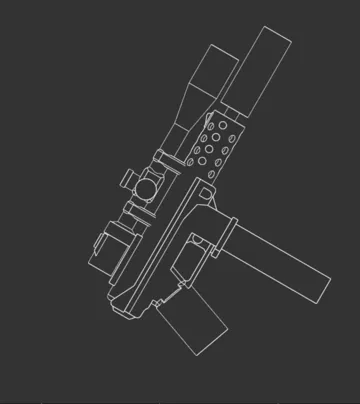 Modelo para impresión 3D: TacticalBrick Tec-9 — vista de referencia 3