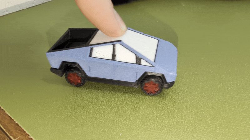 Tesla Cybertruck print-in-place (working wheels)