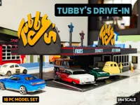 Retro Drive-In Model Set - All Parts