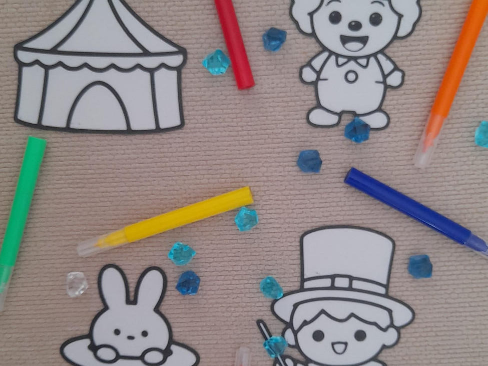 Kit de Pintura. Tema Circo. Fácil e econômico