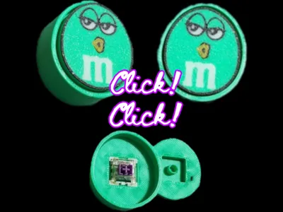 Green M&M Clicker Sassy and Satisfying Fidget