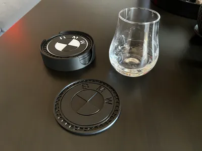 BMW Themed Coaster & Holder set by Admos! MakerWorld: Download Free 3D ...