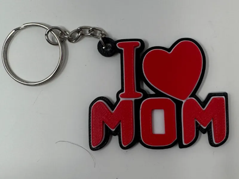 I love Mom Keychain