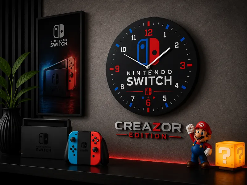 Horloge Murale Modulaire – Édition Nintendo Switch