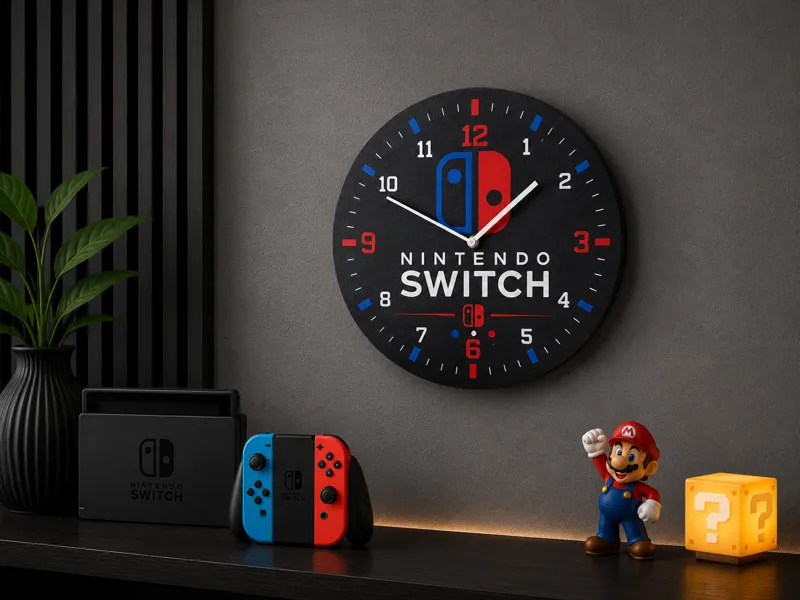 Horloge Murale Modulaire – Édition Nintendo Switch