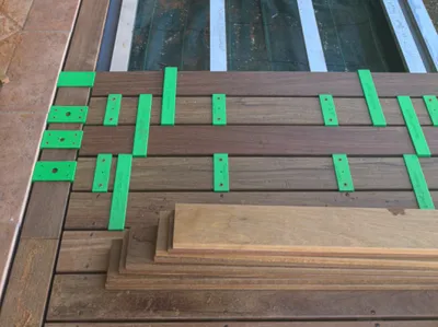 Jig for four head holes for decking
