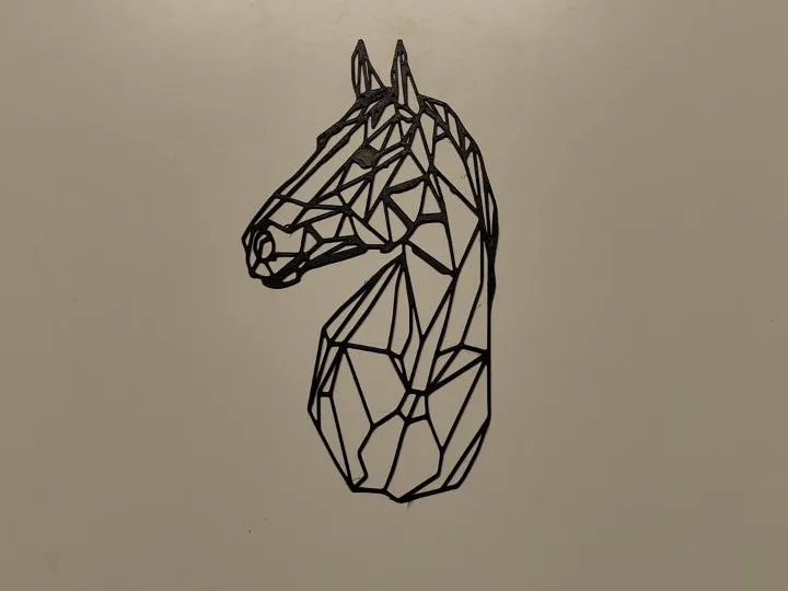 Déco murale cheval low poly
