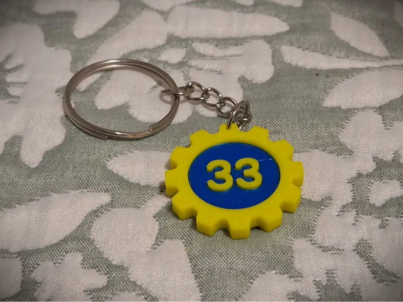 Customisable Vault Tec keychain
