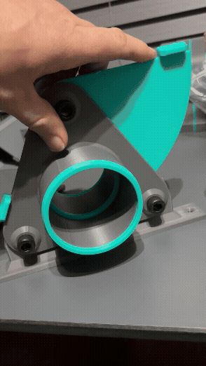 Blast gate for 80mm Diameter Flexible  Ducting 