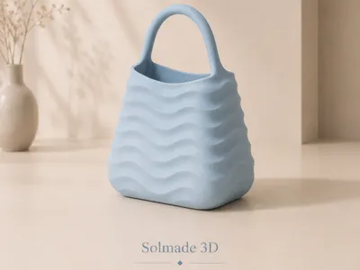 Solmade 3D Ocean Wave Handbag