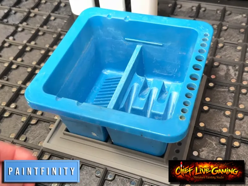Blue Art Paint Brush Rinse Station Dock Gridfinity