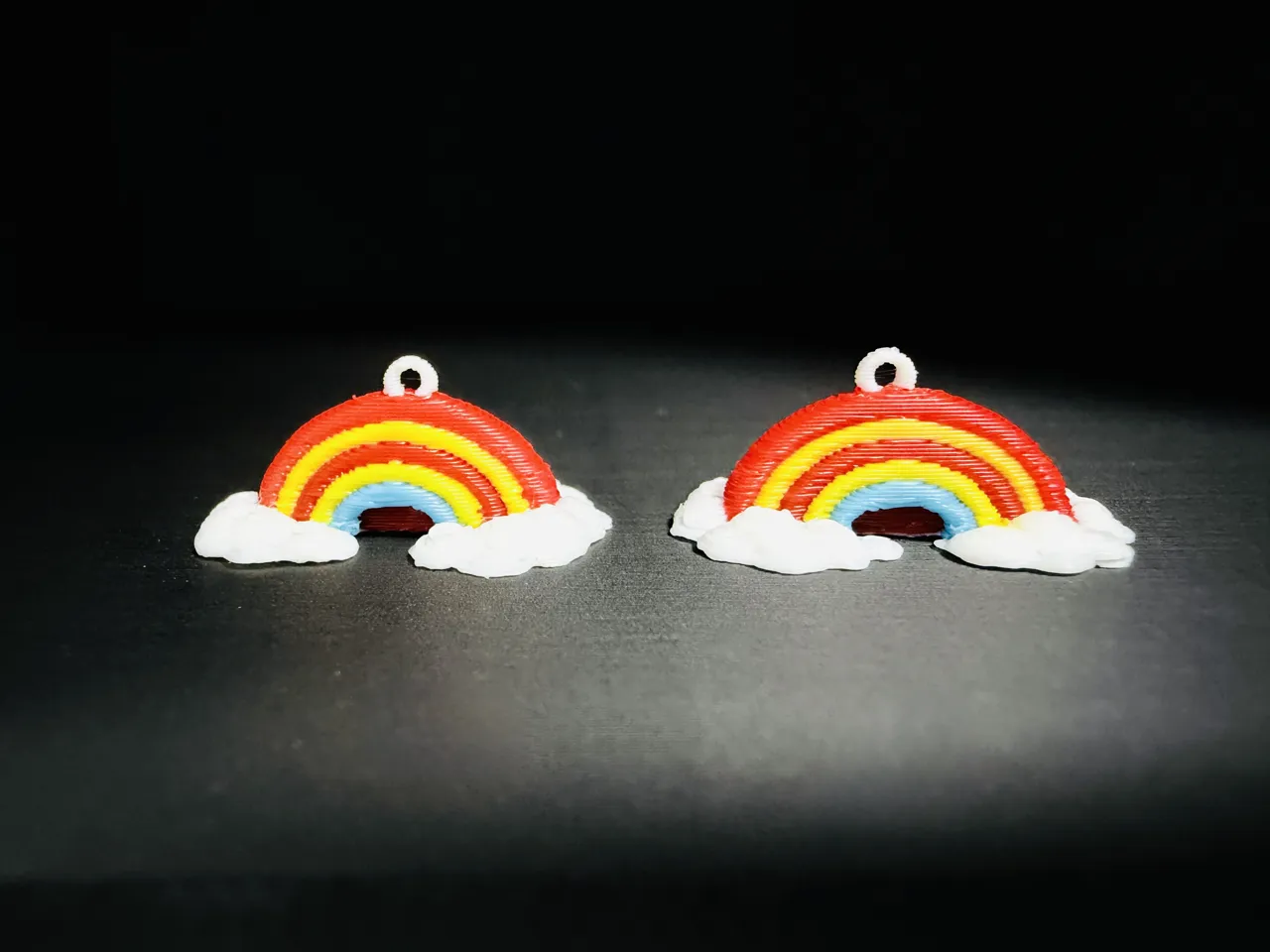 Whimsical Rainbow Cloud Statement Earrings view 2