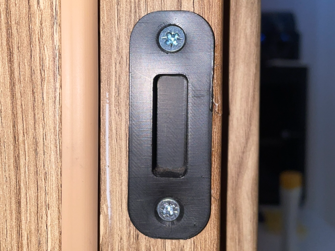 Door strike plate / deadbolt plate / latch hole