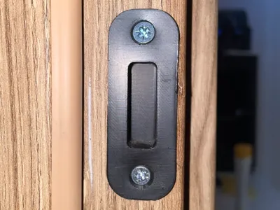 Door strike plate / deadbolt plate / latch hole