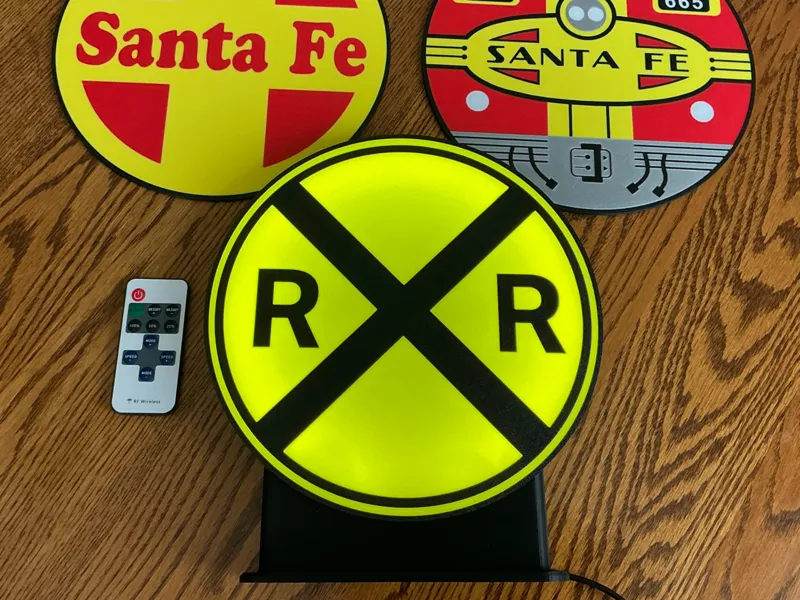Railroad Crossing 240mm LED Lightbox Lens