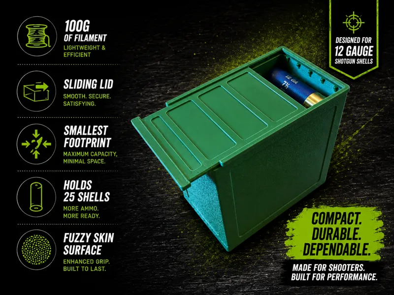 12G shotgun shell box (capacity 25)