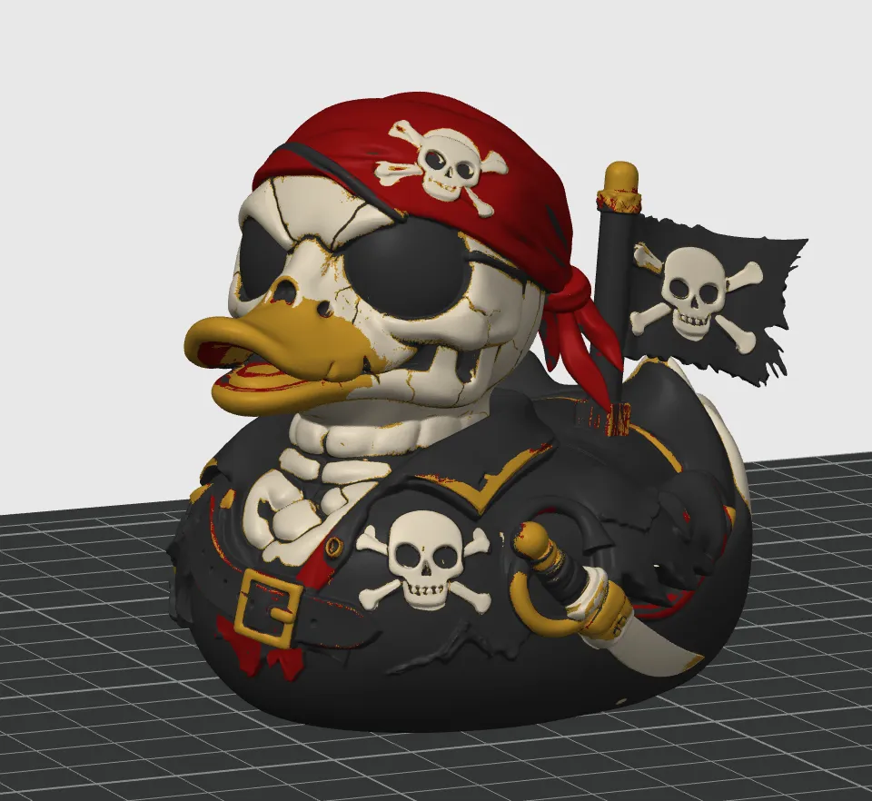 Ghost Captain Quack Hand-Painted pirate Duck - Free 3D Print Model ...