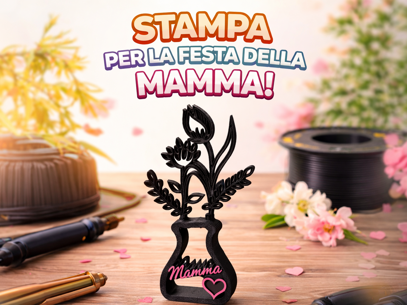 Vaso artistico Festa della Mamma (multi-colore)