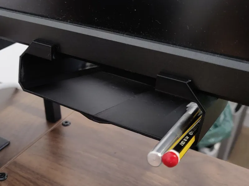 Pencil holder to computer monitor - Optimized