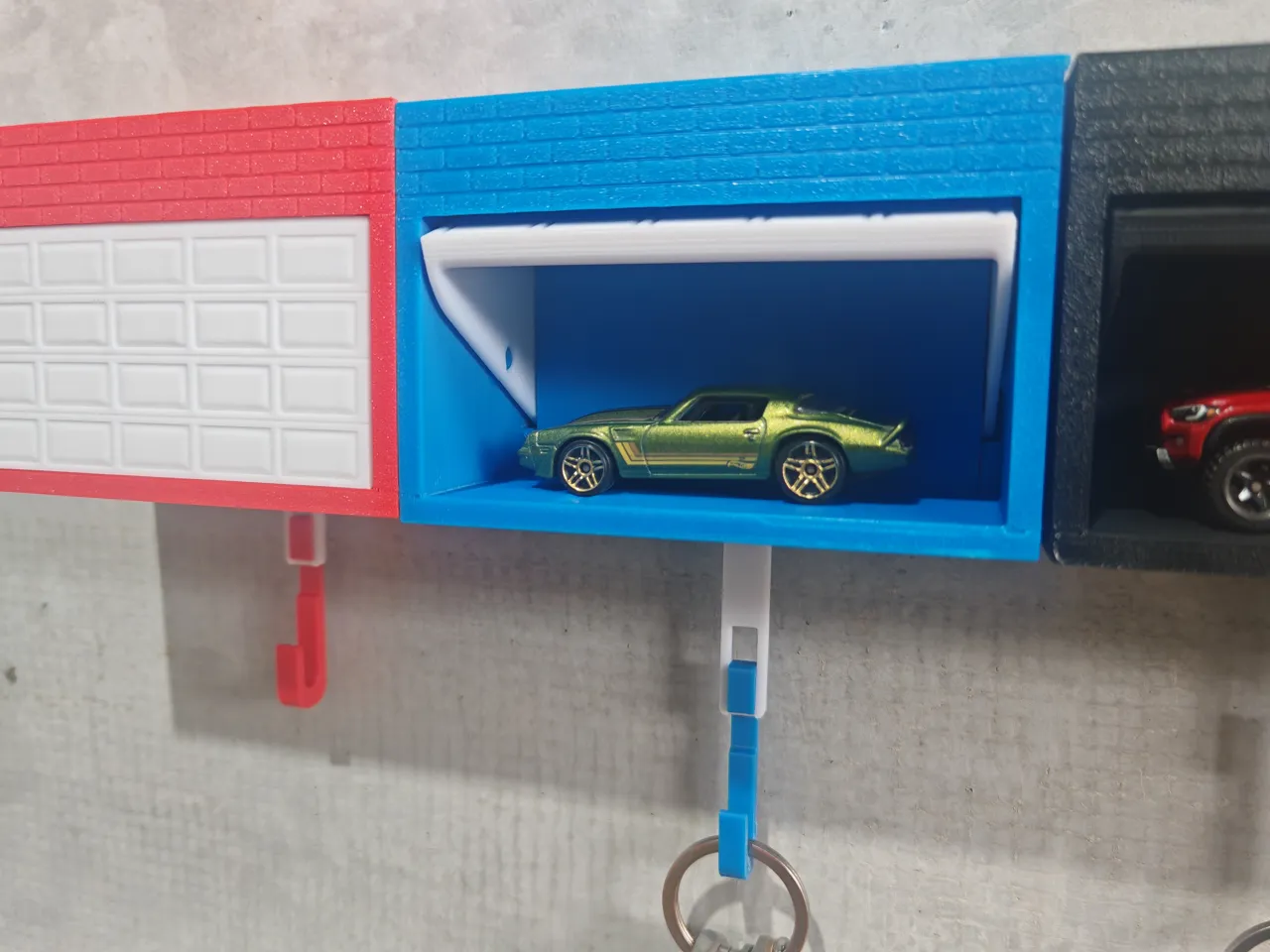 Car Garage Key Holder with Opening Door view 4