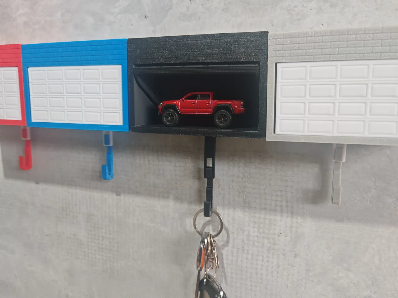 Car Garage Key Holder with Opening Door view 3