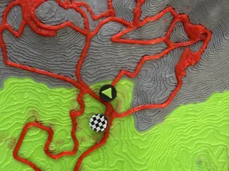 Strava start and end markers