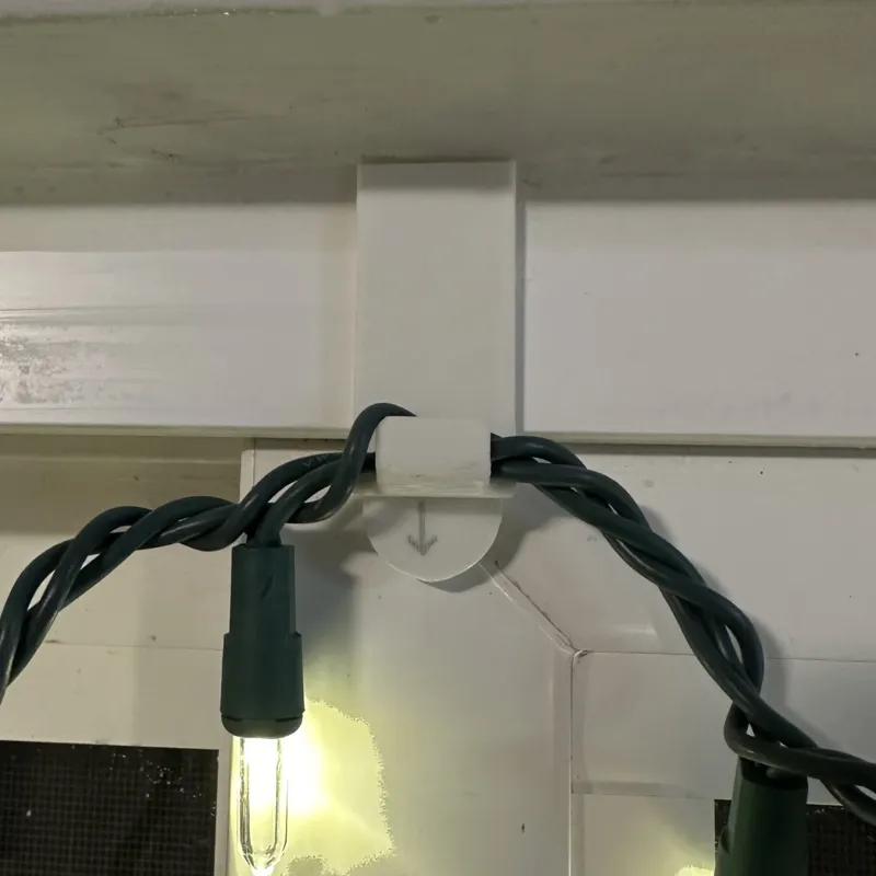 Simple Christmas Light Hook For 3M Command Poster Strips