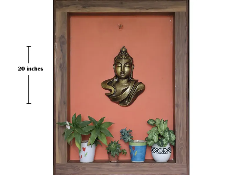 Buddha Bust Wall Sculpture – 20 Inches