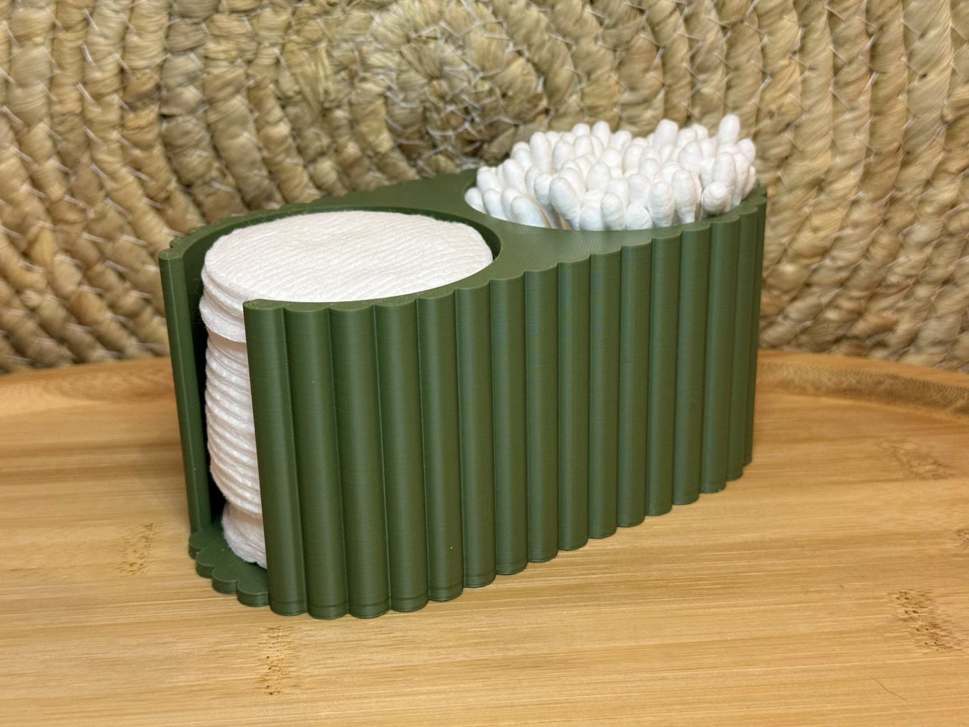 Modern Bathroom Organizer - Cotton Pads & Q-Tips