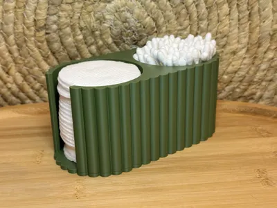 Modern Bathroom Organizer - Cotton Pads & Q-Tips