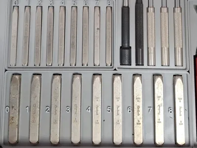 Gridfinity Storage for Roebuck number punches(6mm)