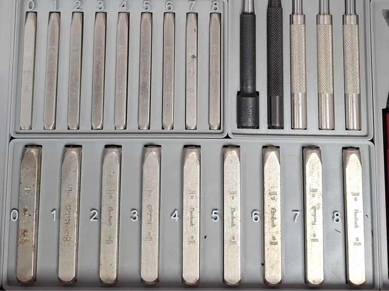 Gridfinity Storage for Roebuck number punches(6mm)