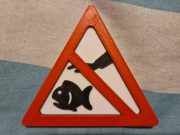 Pancarte humoristique pour aquarium