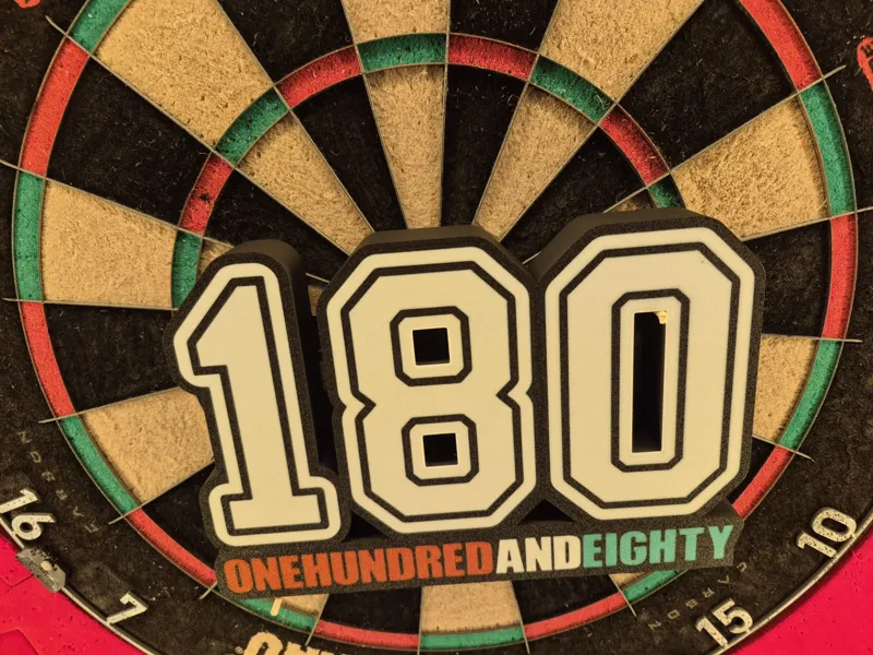 180 Schild DART onehundredandeighty Autodart Deko